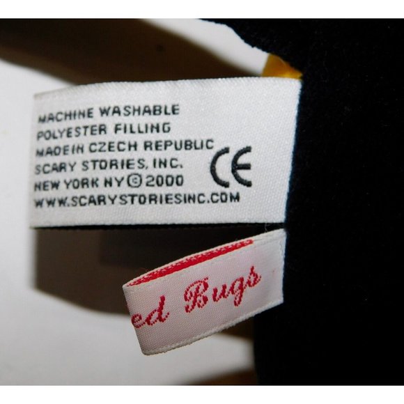 VTG 2000 Scary Stories 16" Plush Yellow Black UH NO BED BUGS stuffed Toy Insect - Picture 7 of 8